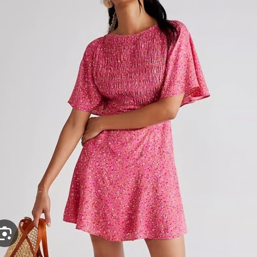 Free People Florence Lace-Up Back Mini Dress Size Small